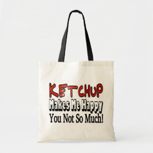 Glücklicher Ketchup Tragetasche