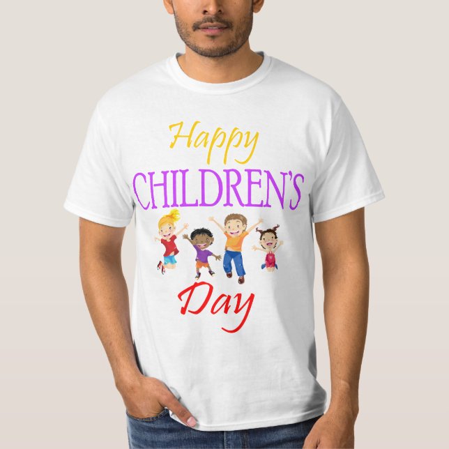 Glücklicher Kindertag T-Shirt (Vorderseite)