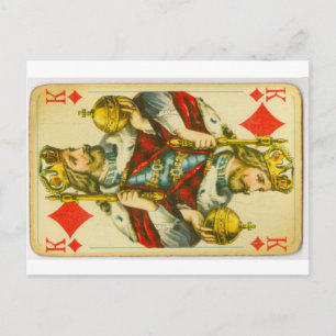 Glücklicher König der Diamanten Postkarte