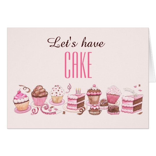 Glücklicher Kuchen-Tag zur Karte