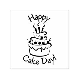 Glücklicher Kuchentag! Permastempel