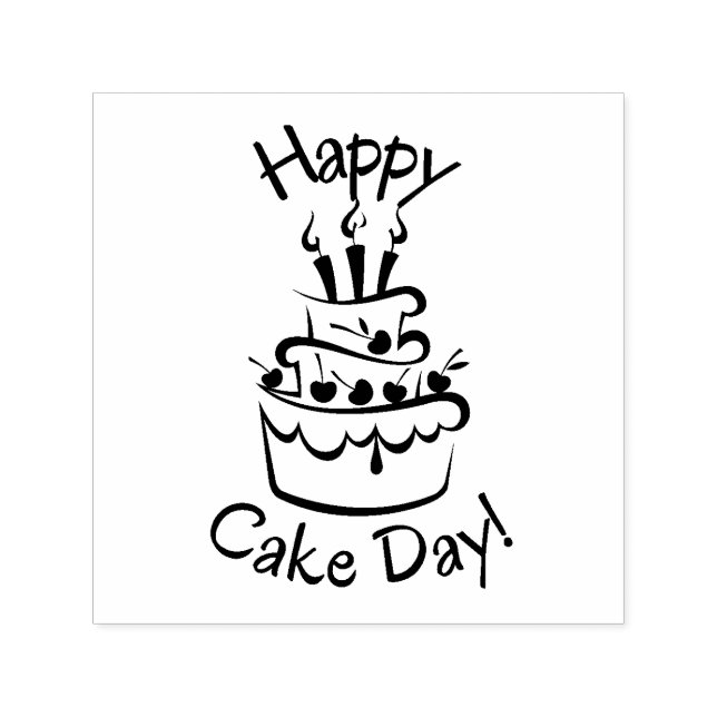Glücklicher Kuchentag! Permastempel (Design)
