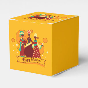 Glücklicher Kwanzaa 3 Ladys Gelb Geschenkschachtel