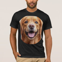 Glücklicher lächelnder Golden Retriever Hund T-Shirt