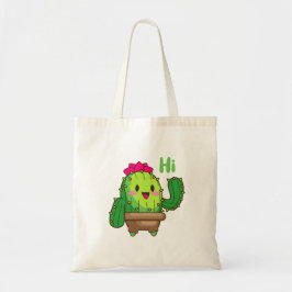 Glücklicher lächelnder Kawaii-Tütenkaktus Tragetasche