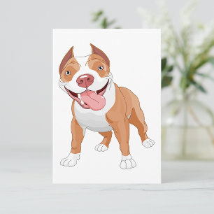 Glücklicher lächelnder Pit Bull Einladung