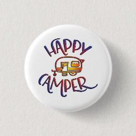Glücklicher Lagerbewohner-Abzeichen Button