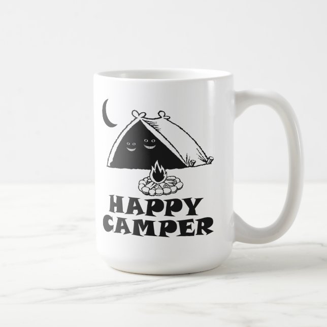 Glücklicher Lagerbewohner-Tasse Kaffeetasse (Rechts)