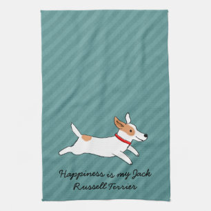 Glücklicher laufender Jack Russell Terrier - Benut Geschirrtuch