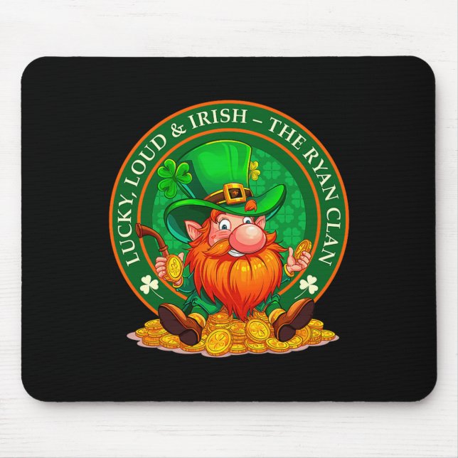 Glücklicher, Lauter &amp; Irischer – Der Ryan Clan Mousepad (Vorne)