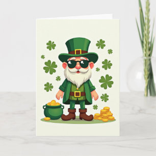 Glücklicher Leprechaun Cool Karte