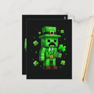 Glücklicher Leprechaun Lustiges St. Patrick's Day  Postkarte