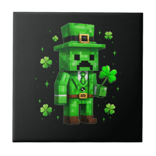 Glücklicher Leprechaun Lustiges St. Patricks Day V Fliese
