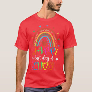 Glücklicher letzter Tag der Lehrerin Kinder Abschl T-Shirt
