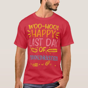 Glücklicher letzter Tag Kindergarten Kinder Jungen T-Shirt