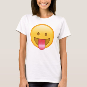 Glücklicher, lustiger Zunge heraus emoji T - Shir T-Shirt