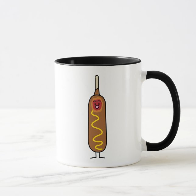 Glücklicher Mais-Hund Tasse (Rechts)