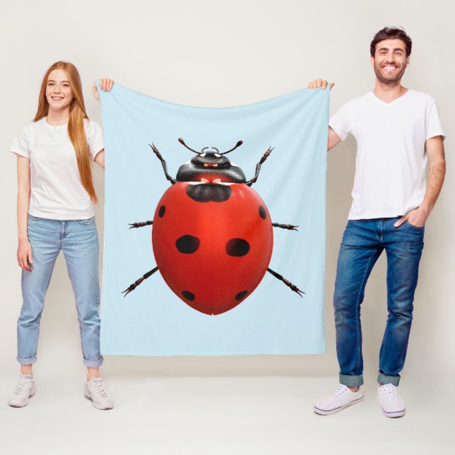Glücklicher Marienkäfer Fleecedecke (Beispiel)