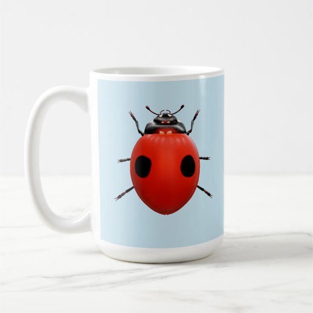 Glücklicher Marienkäfer Kaffeetasse (Links)