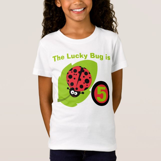 Glücklicher Marienkäfer-kundengerechter T-Shirt (Vorderseite)