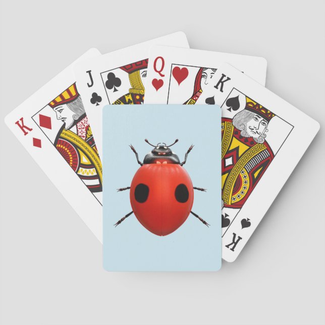 Glücklicher Marienkäfer Spielkarten (Rückseite)
