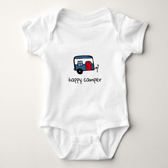 Glücklicher Mensch Baby Strampler (Vorderseite)