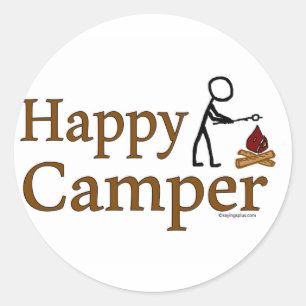 Glücklicher Mensch Runder Aufkleber