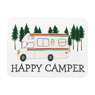 GLÜCKLICHER MENSCH wunderliche Retro RVing Magnet