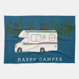 GLÜCKLICHER MENSCH wunderlicher motorhome RVing Geschirrtuch