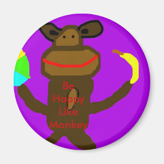 glücklicher Monkey Magnet