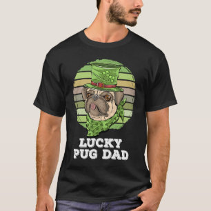 Glücklicher Mops-Vater Süßer Mops Retro-Sonnenunte T-Shirt