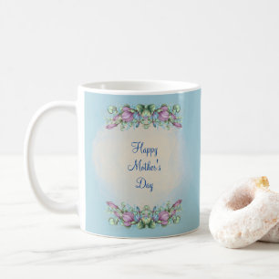 GLÜCKLICHER MUTTER (LICHTBLAU)KAFFEE-TASSE KAFFEETASSE