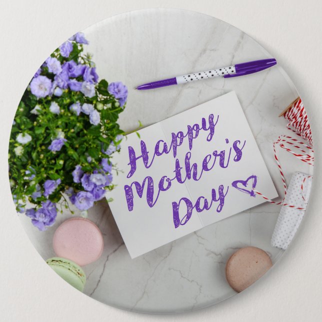 GLÜCKLICHER MUTTER-TAG BUTTON (Vorderseite)