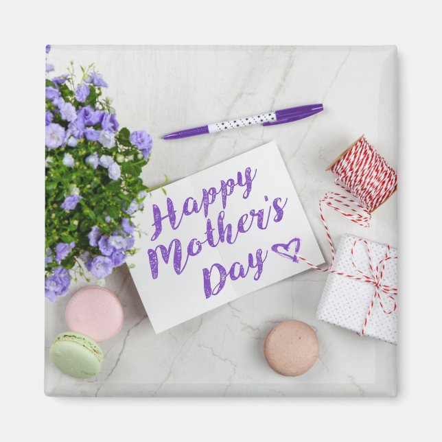 GLÜCKLICHER MUTTER-TAG MAGNET (Vorne)