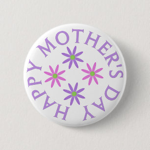 Glücklicher Mutter-Tagesknopf Button