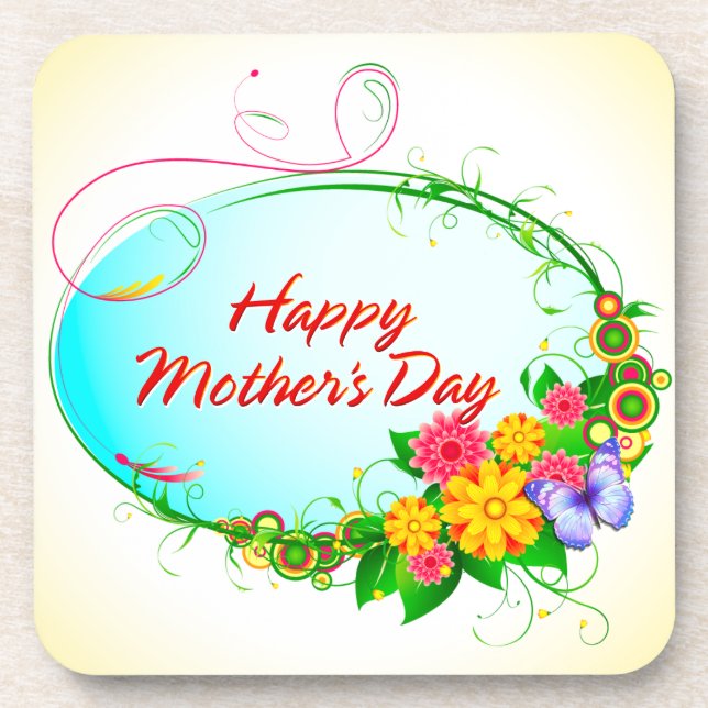 Glücklicher Muttertag 6 Untersetzer (Vorderseite)