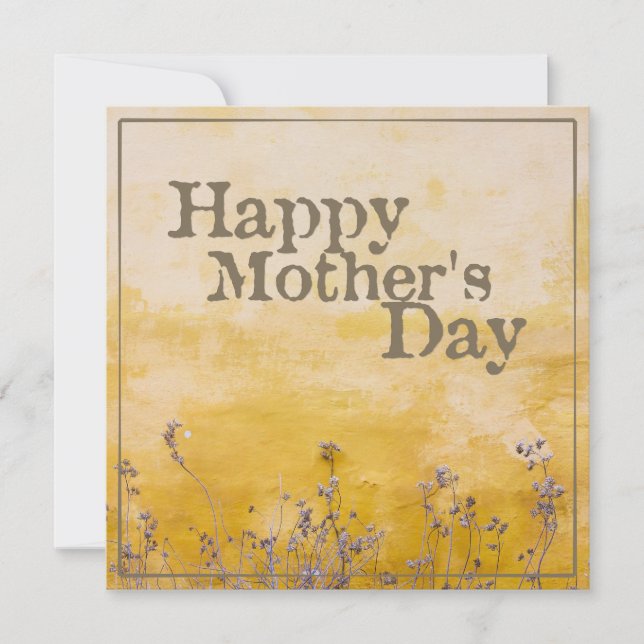 Glücklicher Muttertag auf der Vintagen Blume Wiese (Vorderseite)