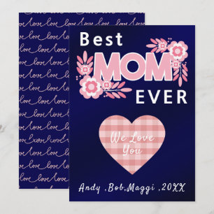 Glücklicher Muttertag Beste Mama je Personalisie Feiertagskarte