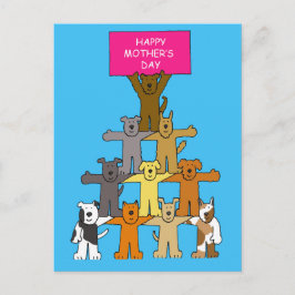 Glücklicher Muttertag für Hund Lover Postkarte