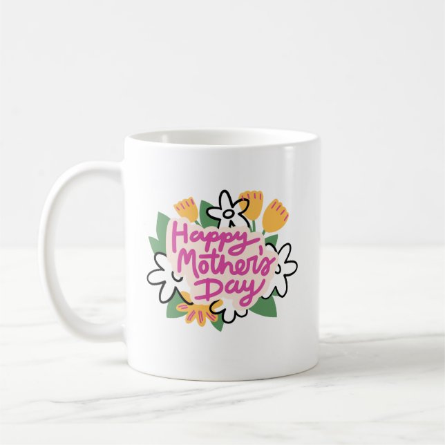 Glücklicher Muttertag Individuelle Tasse - Mutter  (Links)