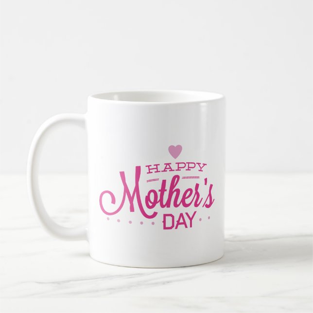 Glücklicher Muttertag Kaffeetasse (Links)