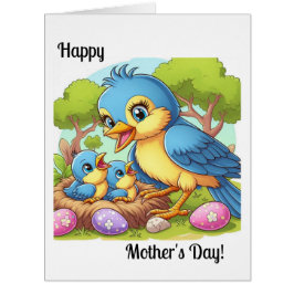 Glücklicher Muttertag Mama Bird / Hatchlings Custo