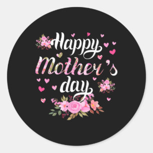 Glücklicher Muttertag Mama Frauen Niedlich Oma Flo Runder Aufkleber