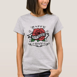 Glücklicher Muttertag mit einer Rose T-Shirt