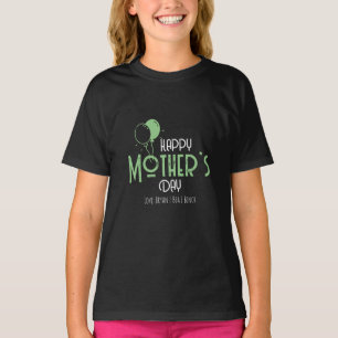 Glücklicher Muttertag mit hellgrünen Balloons T-Shirt
