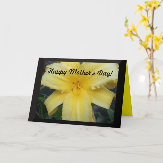 Glücklicher Muttertag mit Liebe Grußkarte Karte (Gelbe Blume)