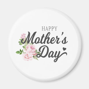 Glücklicher Muttertag mit rosa Rosen  Magnet