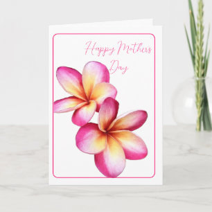 Glücklicher Muttertag Plumeria Karte