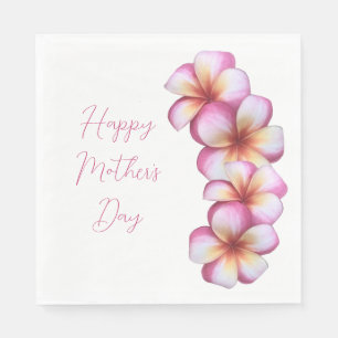 Glücklicher Muttertag Plumeria Papier Napkins Serviette