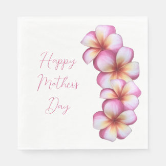 Glücklicher Muttertag Plumeria Papier Napkins Serviette